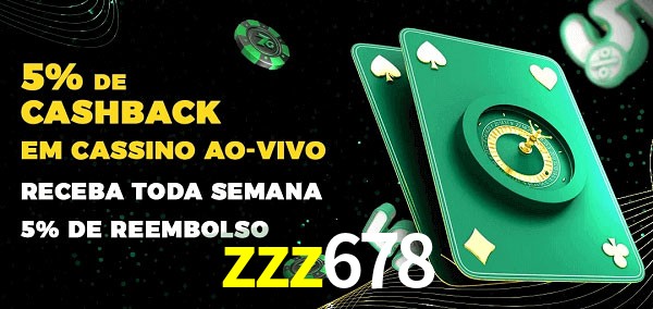 Promoções do cassino ao Vivo zzz678